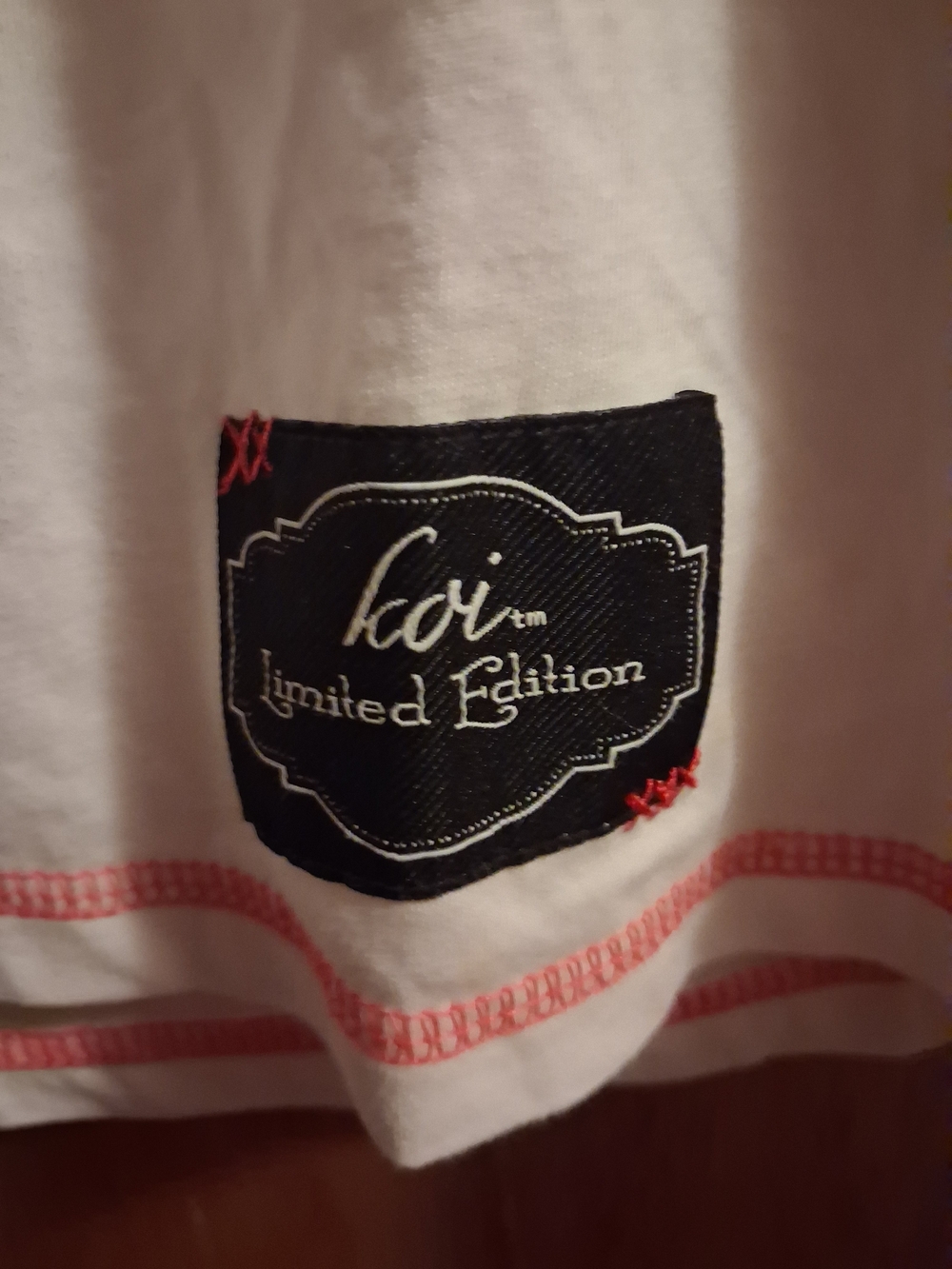 koi White Long-Sleeve Tee with Pink Accents and Shoe Graphic - Picture 2 of 2